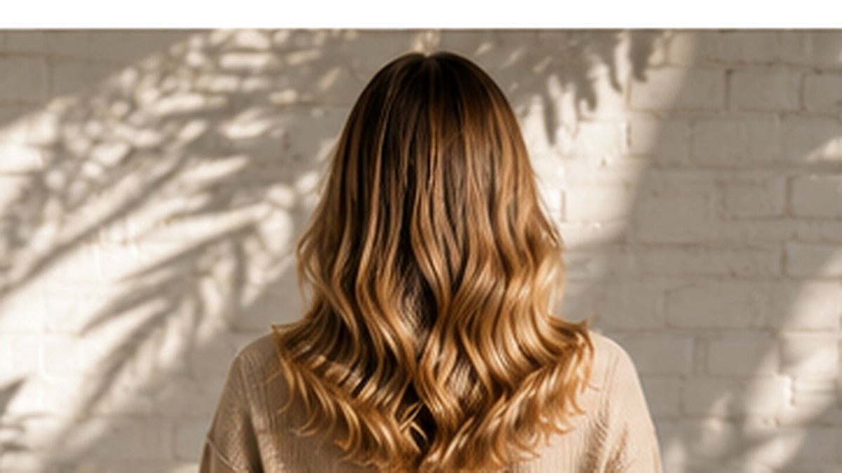 Glossy salon-finished hair with smooth reflective shine, illustrating the benefits of hair gloss.
