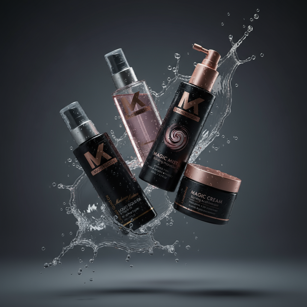 MK Treatments & Serums - Smoothing Serum, Liquid Gold Oil, Magic Mist, Magic Cream with micro-keratin