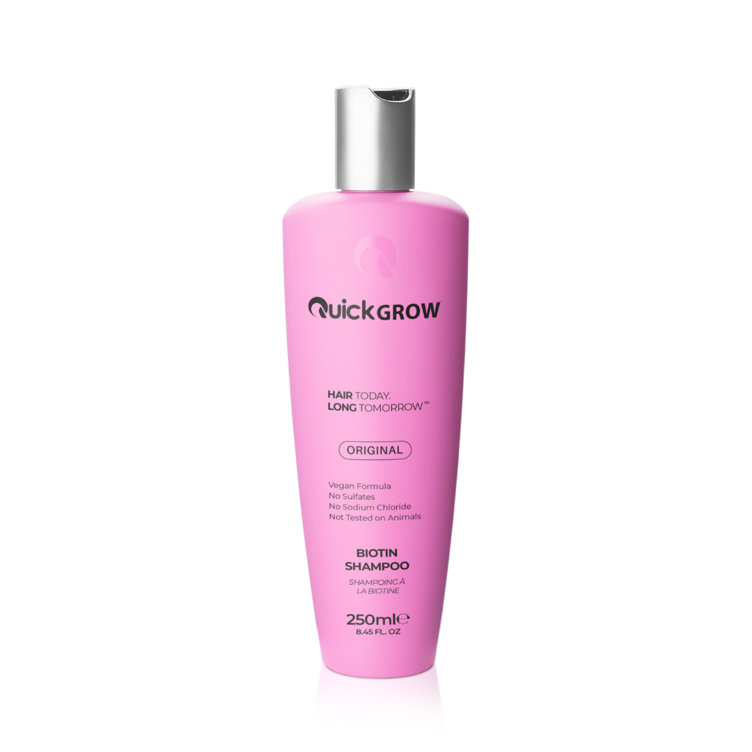 Quick Grow Biotin Shampoo 250ml official product packaging, front view
