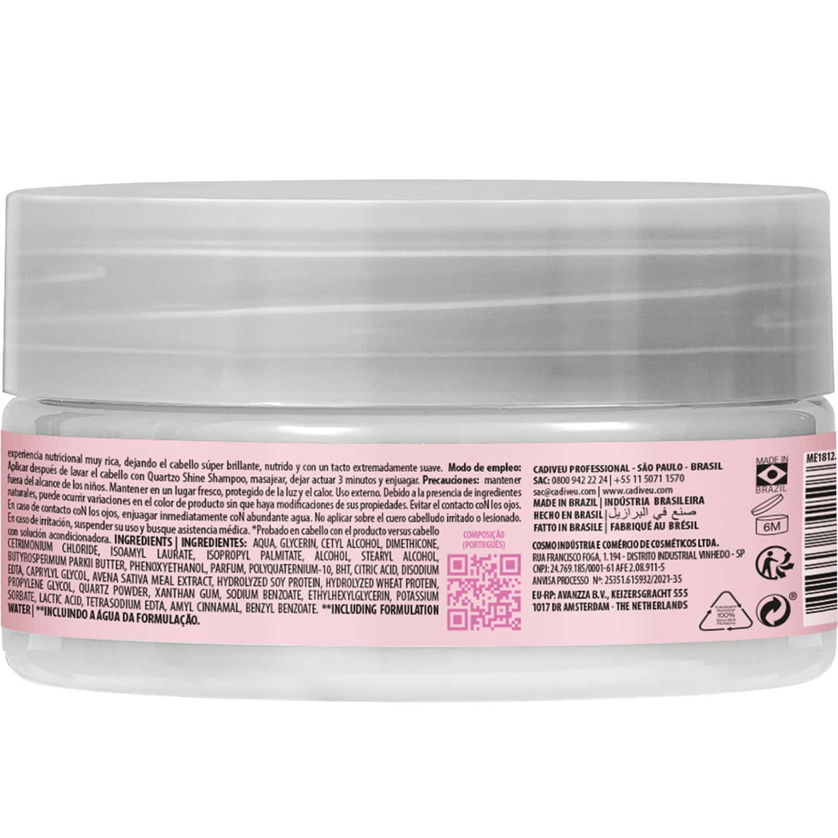 Cadiveu Essentials Quartzo Shine Mask, 200ml – secondary packaging product image