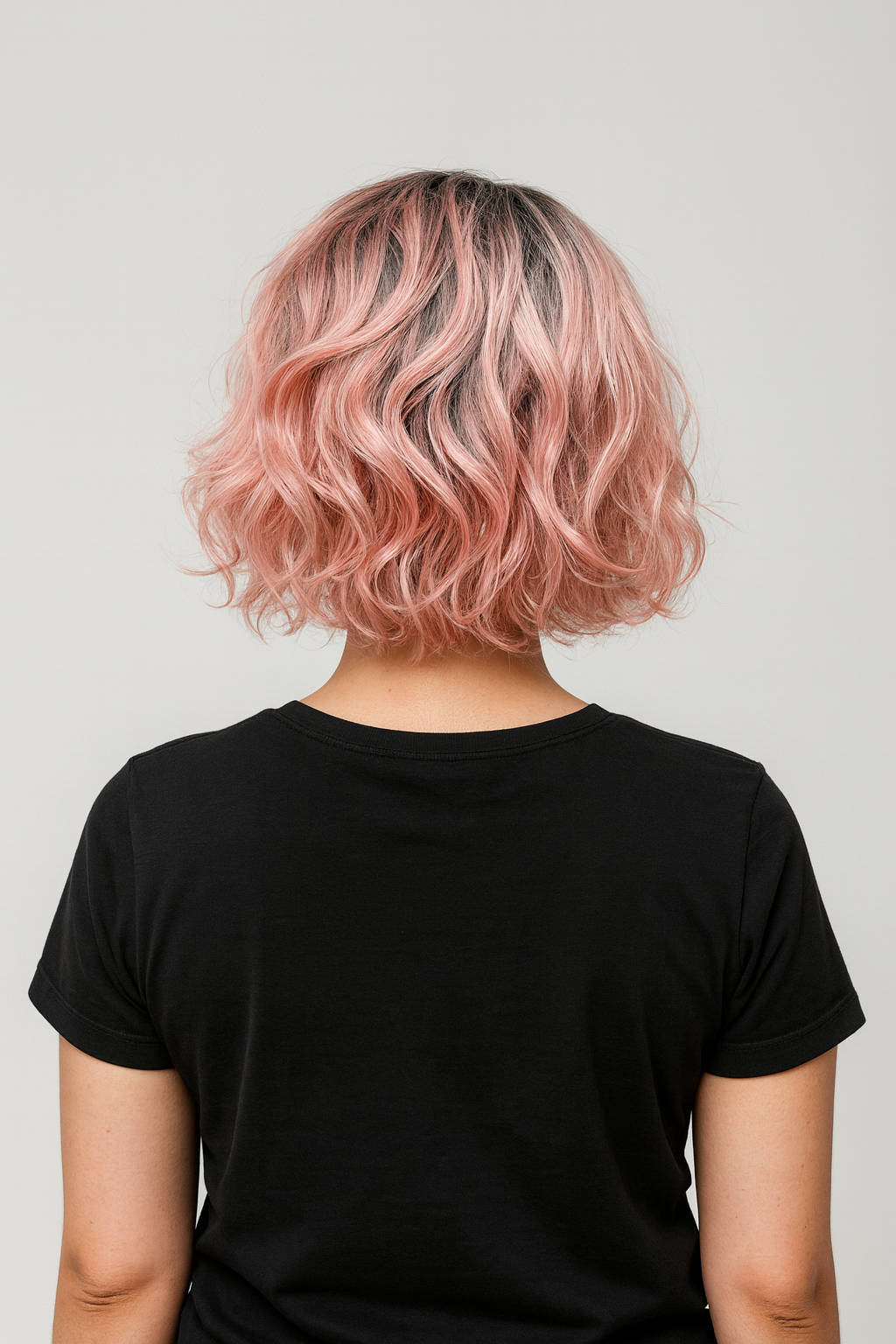 Ruby Wigs | Rosalie Dusty pastel Ombre pink wig with Short cascading flicks