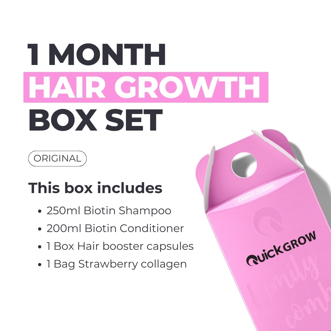 Official product and benefits graphic for Quick Grow Original Family Combo
