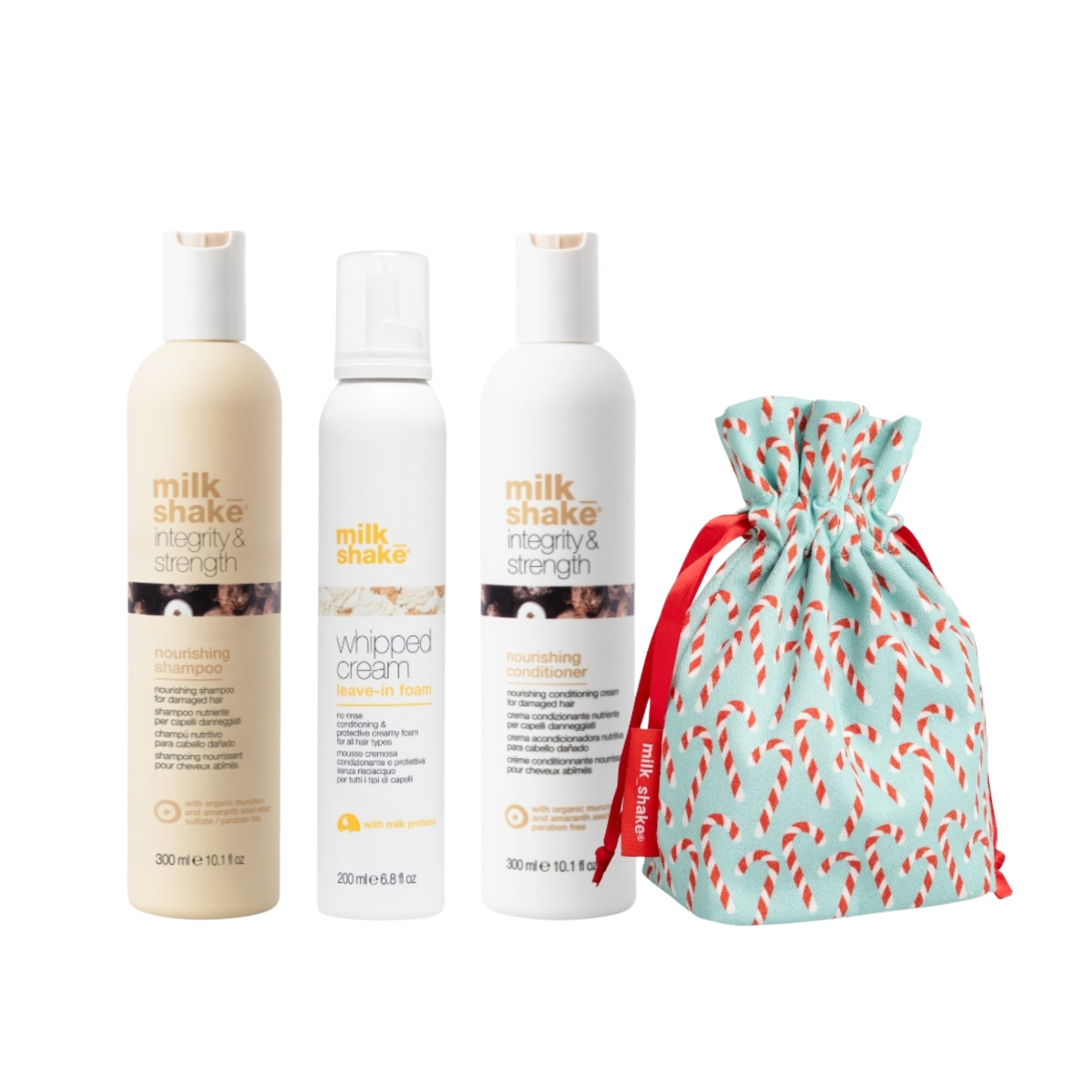 Milk Shake Integrity & Strength Holiday Gift Set - Complete Nourishing Bundle with Whipped Cream