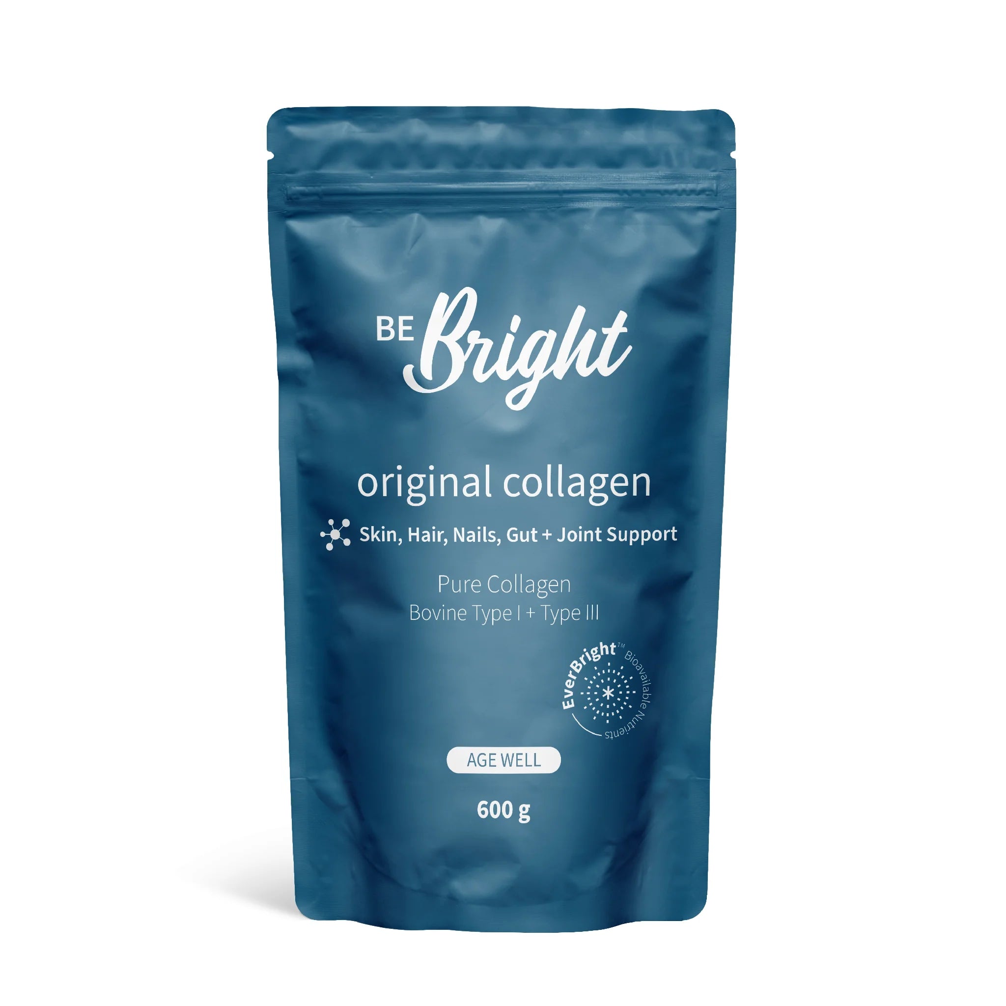 Be Bright Original Collagen Powder 600g Pouch - Hydrolyzed Collagen Supplement