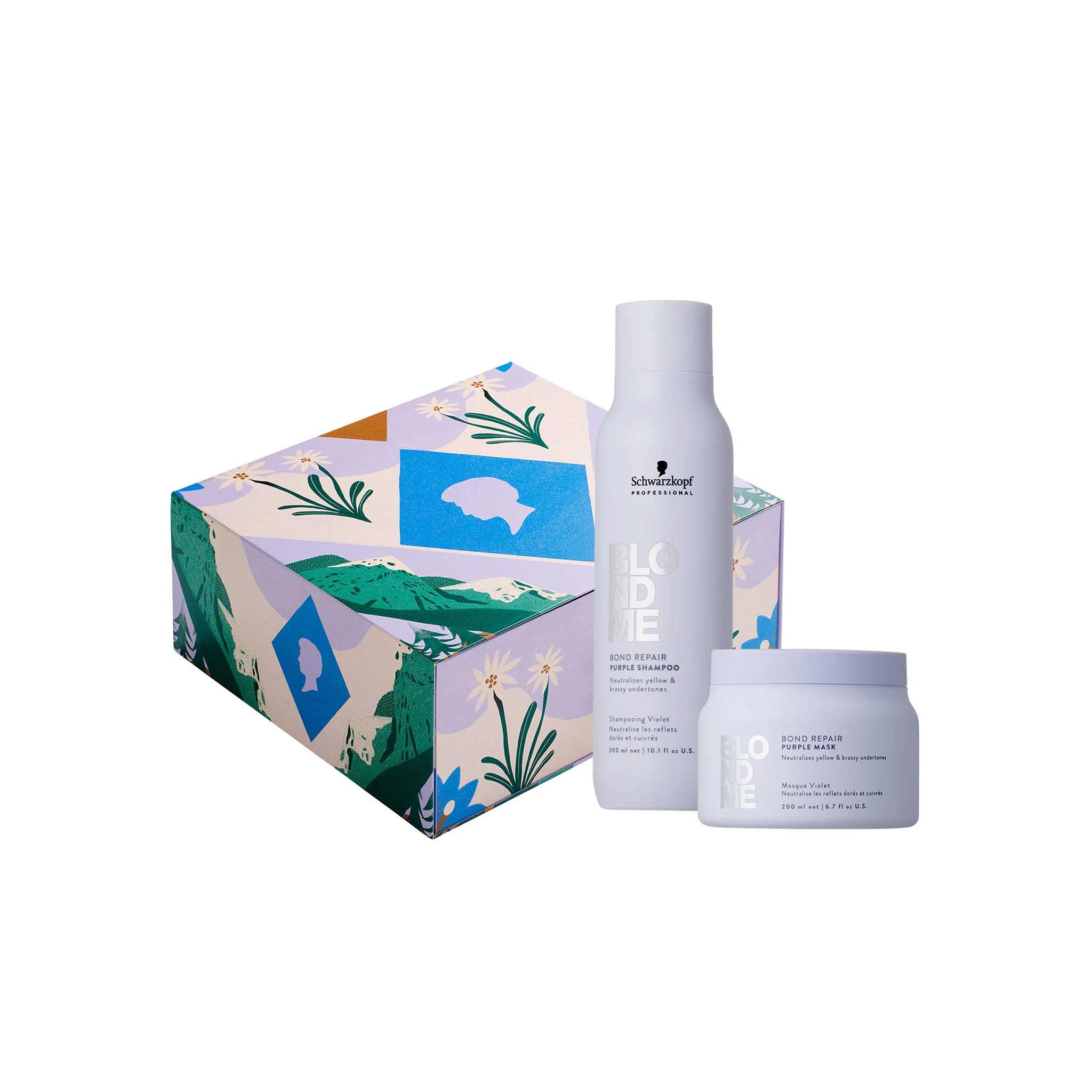 Schwarzkopf Blondme Bond Repair Purple Festive Gift Set
