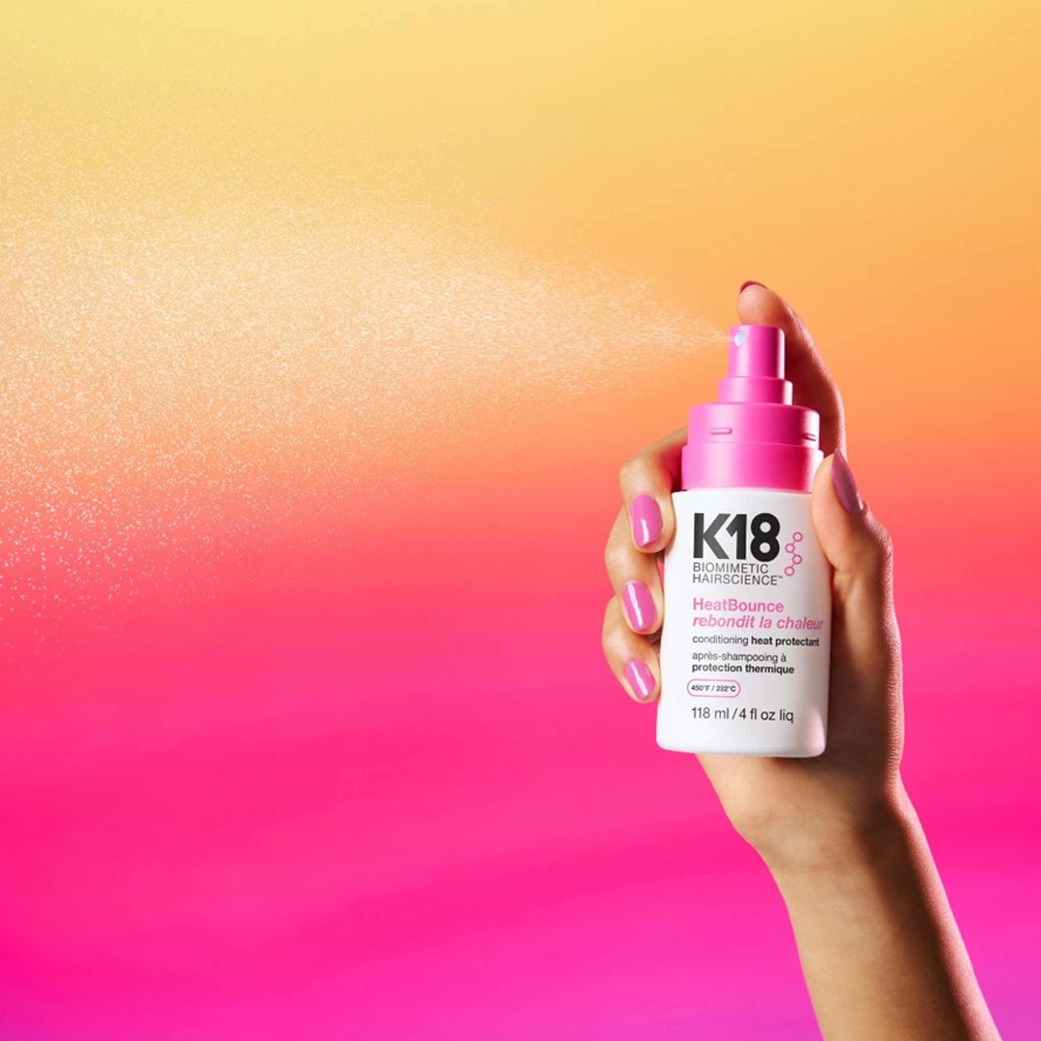 K18 Heat Bounce Heat Protectant: Conditioning Spray for Hair Protection & Heat Styling