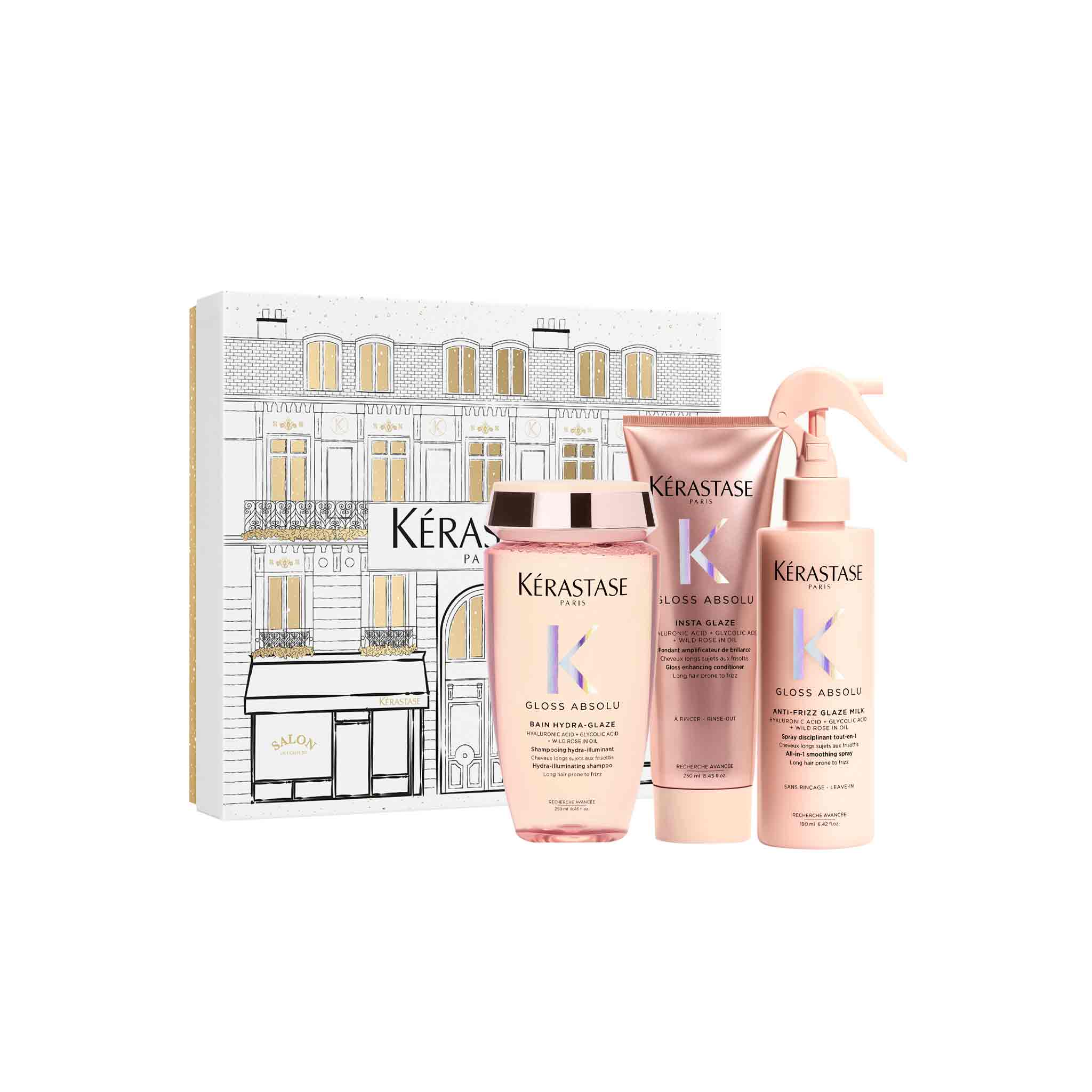 Kérastase Gloss Absolu Gift Set for Long Hair Prone to Frizz - 3-Piece Smoothing System