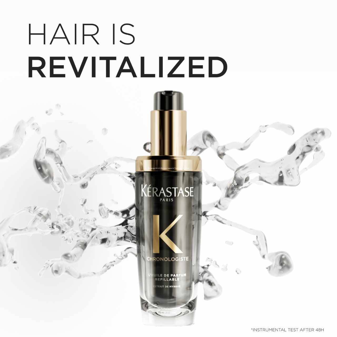 Kérastase Chronologiste Hair Oil: Revitalizing & Fragrant. Nourishing oil for shine & healthy hair. Discover now!