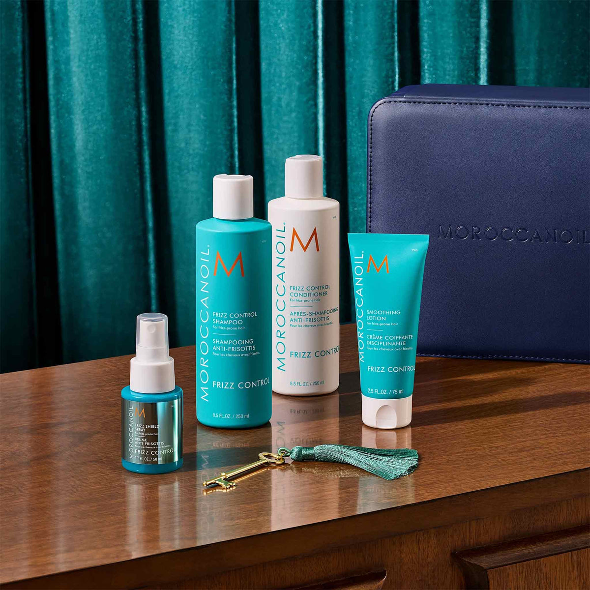 Moroccanoil Frizz Control 2026 holiday gift set contents for frizzy, unruly hair