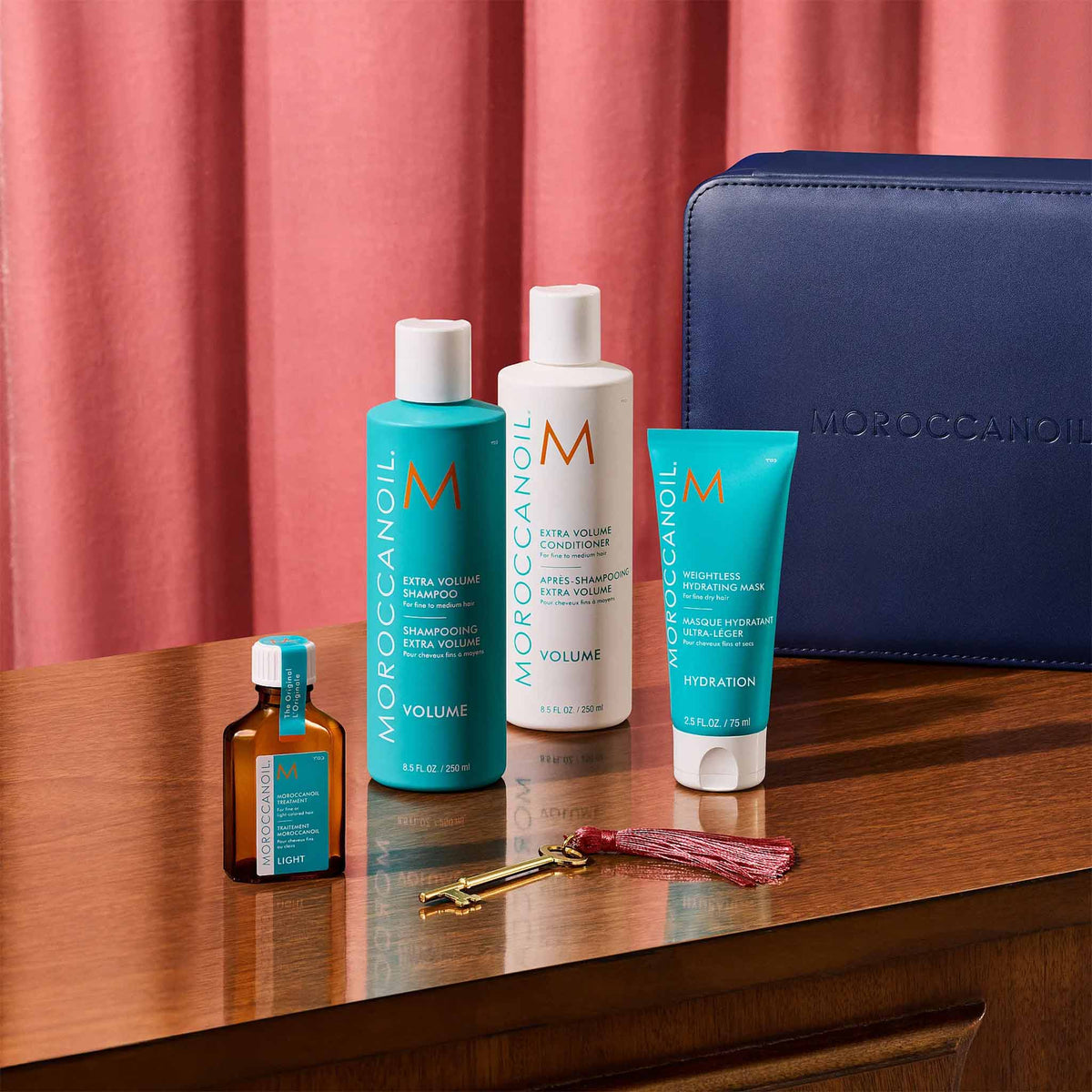 Moroccanoil Volume 2026 holiday gift set contents for fine, flat hair