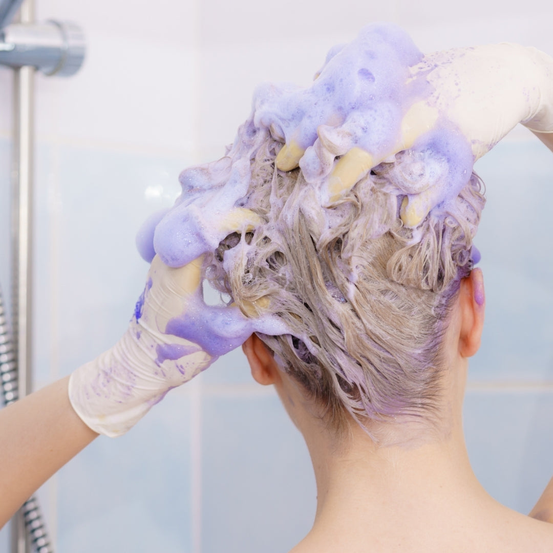 Key benefits graphic for Quick Grow Blonde Icon Violet Shampoo 250ml