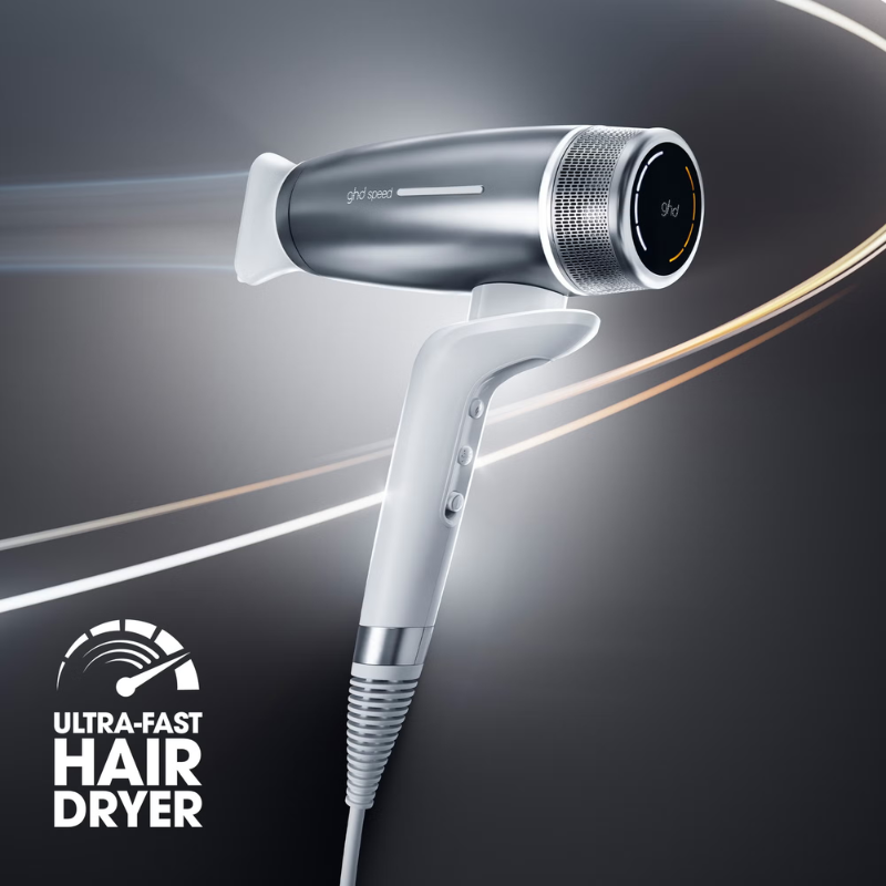 GHD Speed Hair Dryer in Silver — Available at Selected Stores