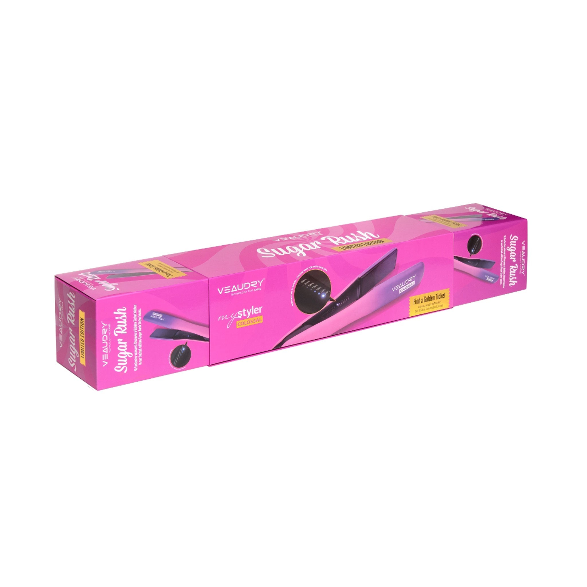 Veaudry MyStyler Colossal Sugar Rush | Wide Plate Straightener with Tote Bag
