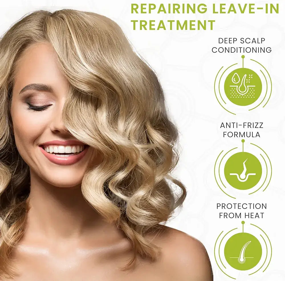 Hair Repair Leave-in Treatment: Deep Conditioning, Anti-Frizz, & Heat Protection for Healthy Hair