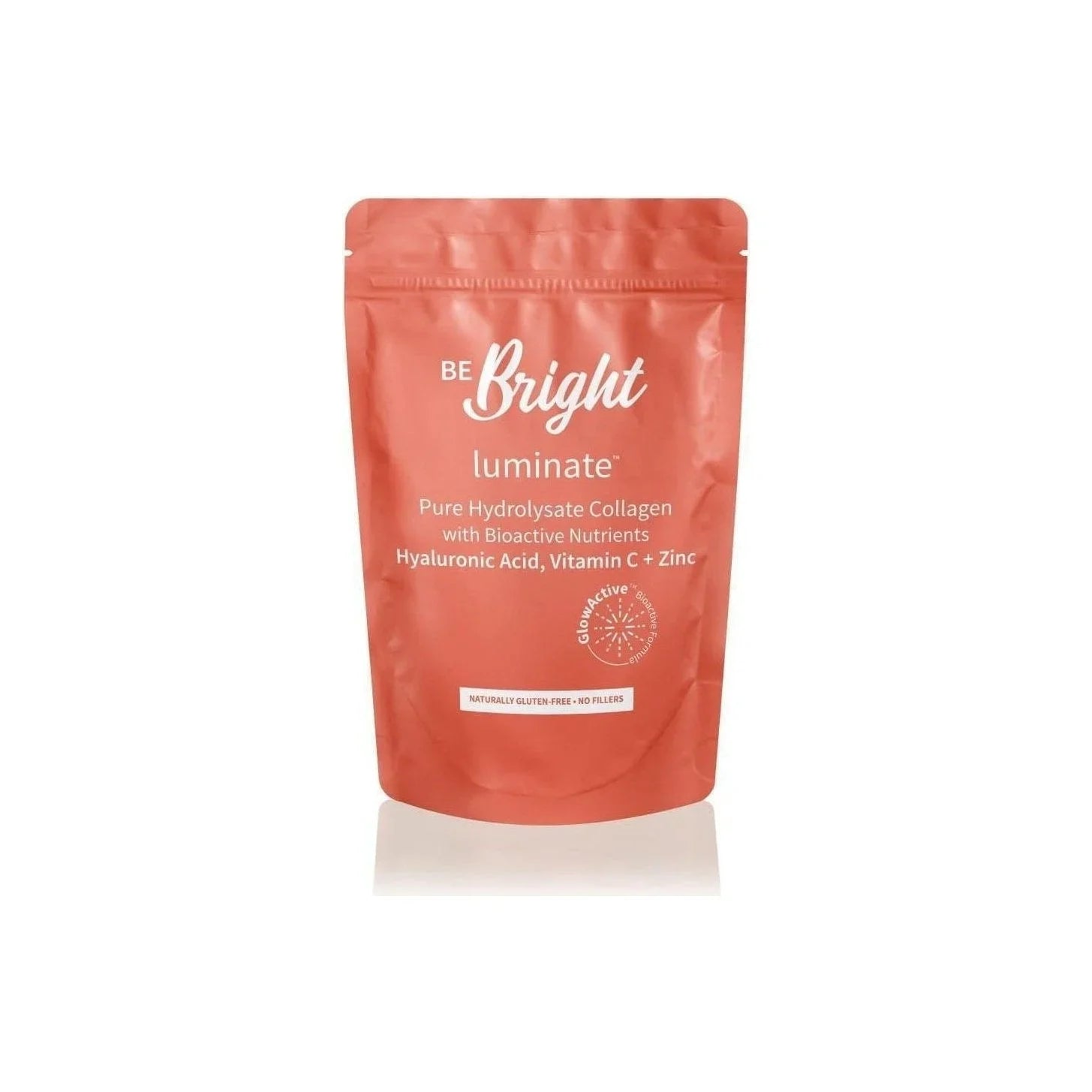 Be Bright Luminate Collagen Powder 650g: Skin Health Supplement with Hyaluronic Acid, Vitamin C & Zinc. Gluten-Free