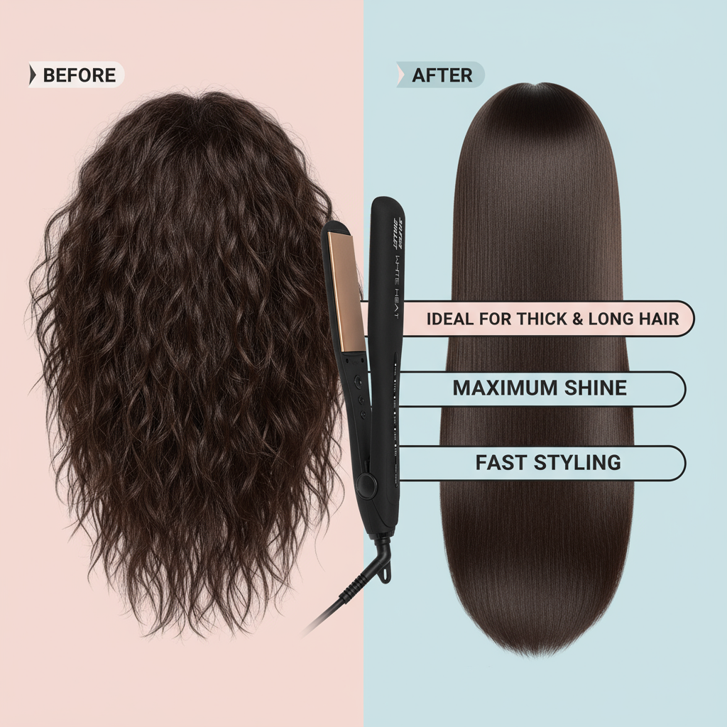 Before and after for thick hair