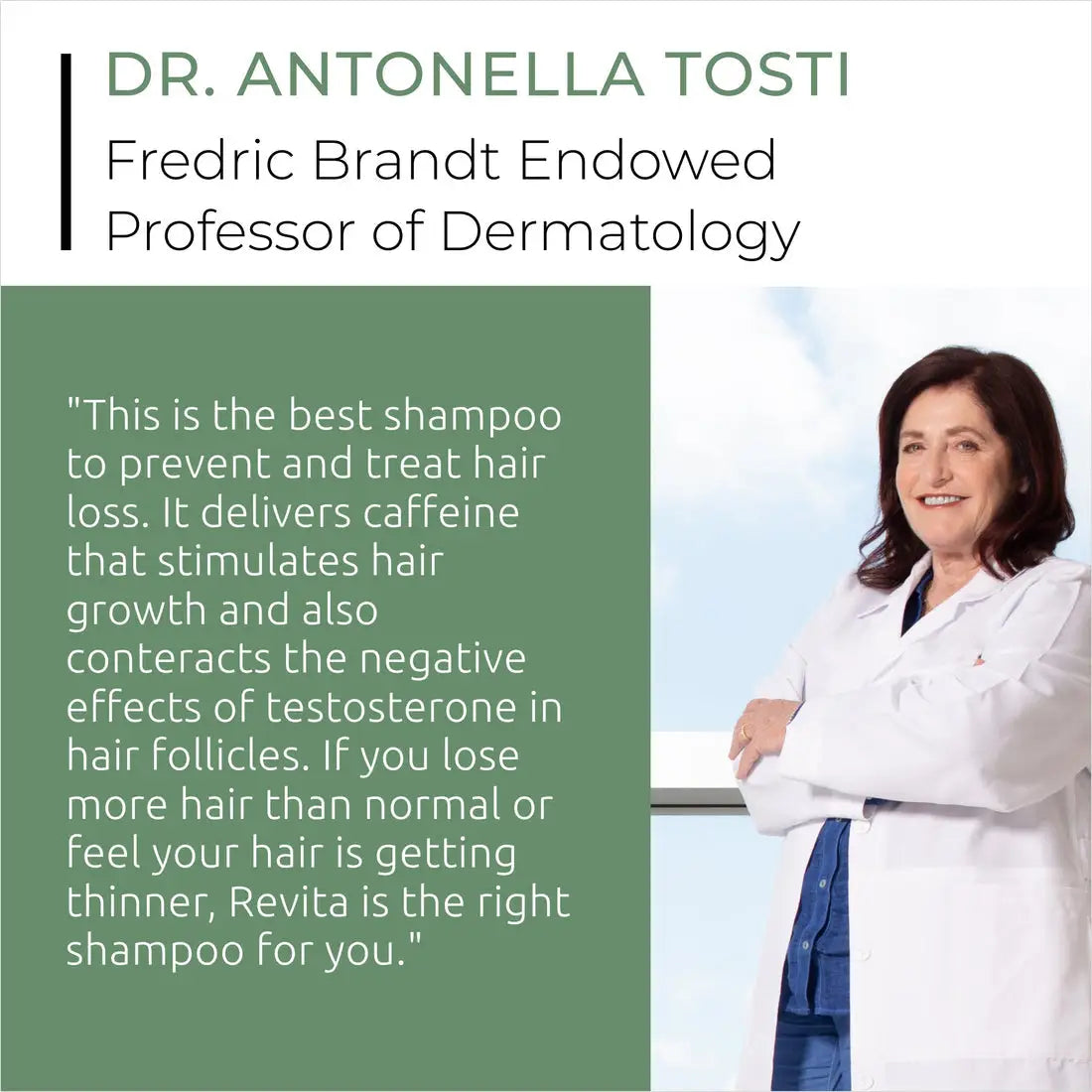 Dr. Antonella Tosti Endorses Revita Hair Loss Shampoo for Thicker, Healthier Hair Growth