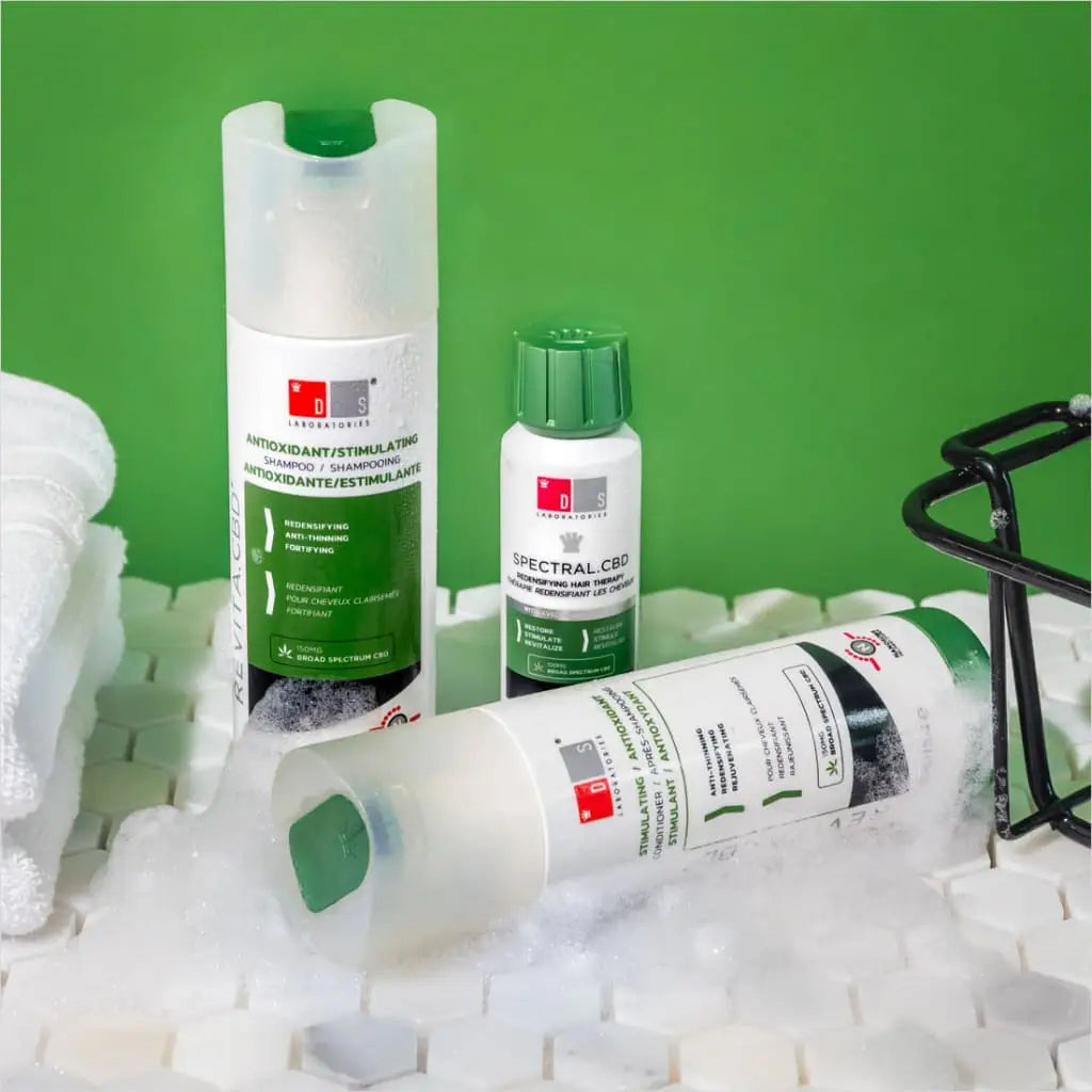 DS Laboratories Revita CBD Hair Products: Shampoo, Conditioner, Hair Therapy for Redensifying & Stimulating Hair Growth.