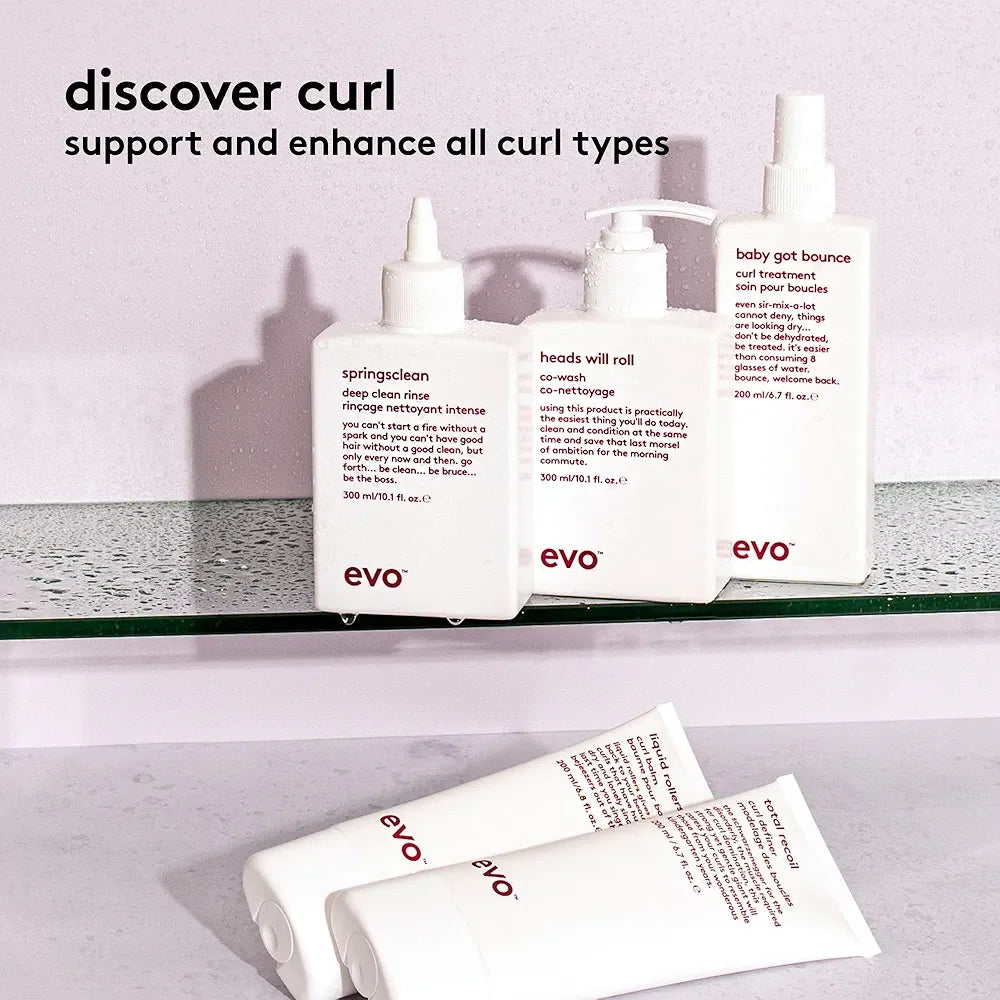 EVO Baby Got Bounce Curl Treatment and styling aid products for curl support and enhancement