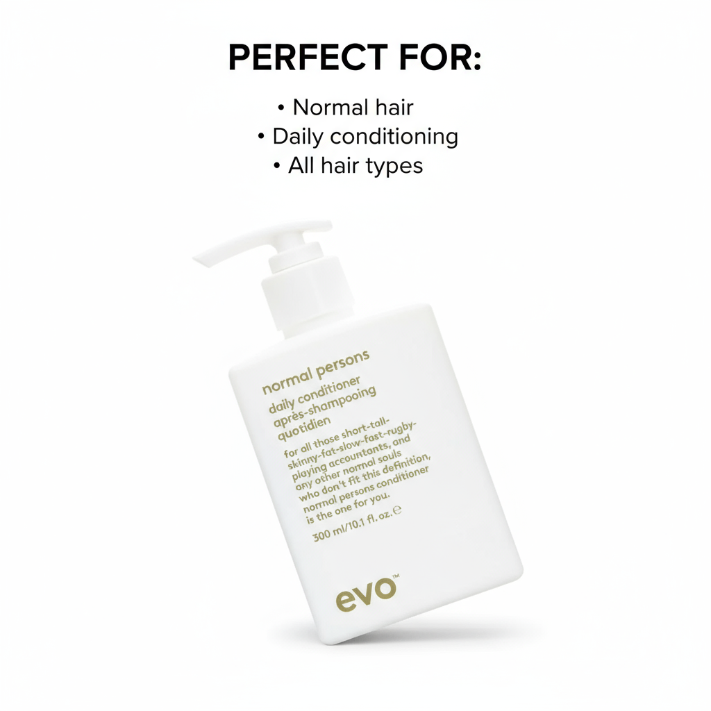 EVO Normal Persons Daily Conditioner white pump bottle for normal hair daily conditioning