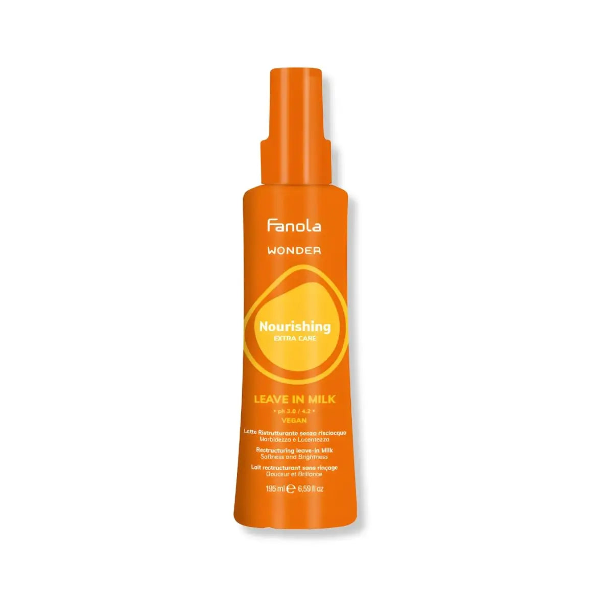 Fanola Wonder Nourishing Leave-In Milk Spray: Restructuring Hair Treatment for Softness & Shine. Vegan Hair Care