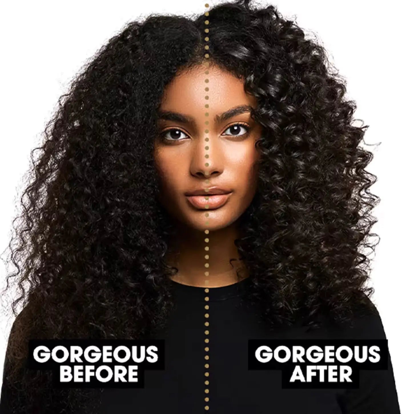 Curly Hair Transformation: Before & After with GHD Curve Thin Wand. Defined curls, hair styling tool.