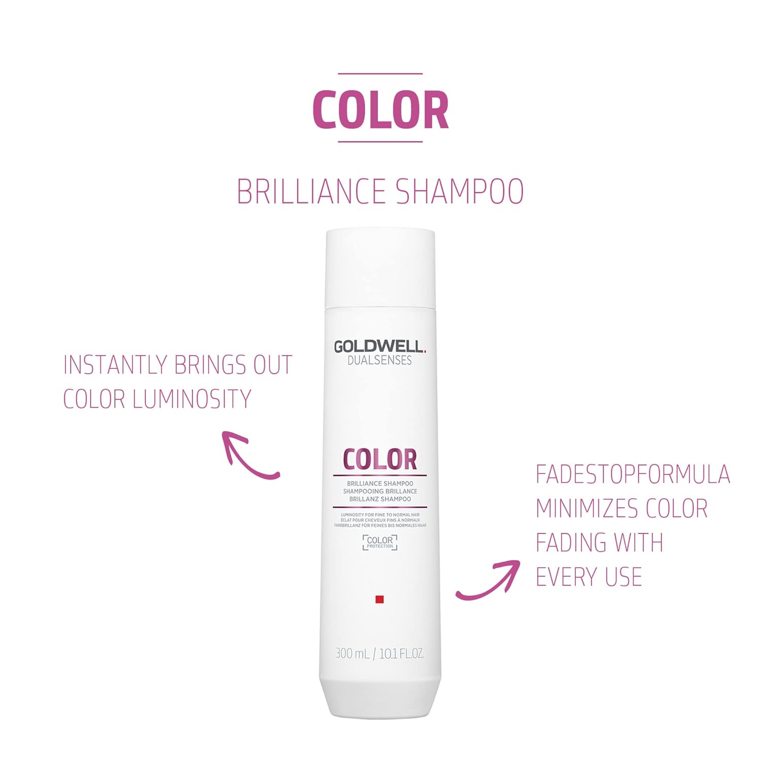 Goldwell Dualsenses Colour Brilliance Shampoo - 250ml enhances color vibrancy and shine for color-treated hair.