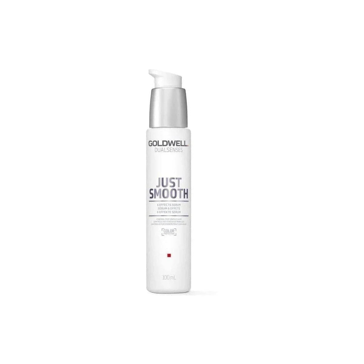 Goldwell Dualsenses Just Smooth serum bottle for salon-quality, instant humidity control