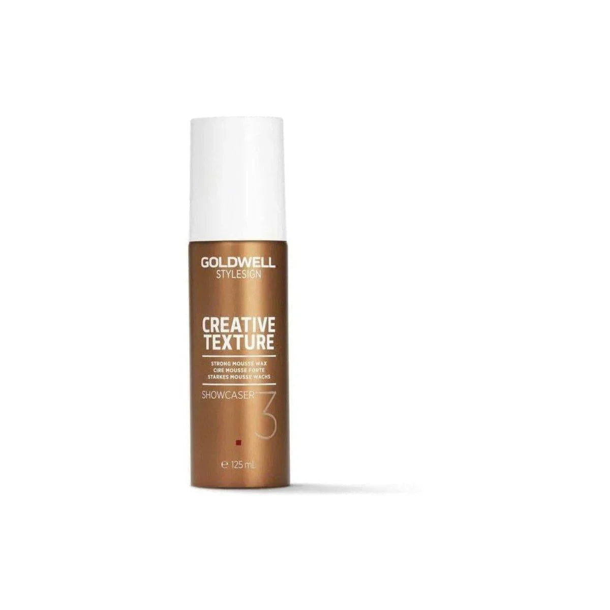 Bottle of Goldwell Stylesign Creative Texture hair styling product - Showcaser Strong Styling Mousse