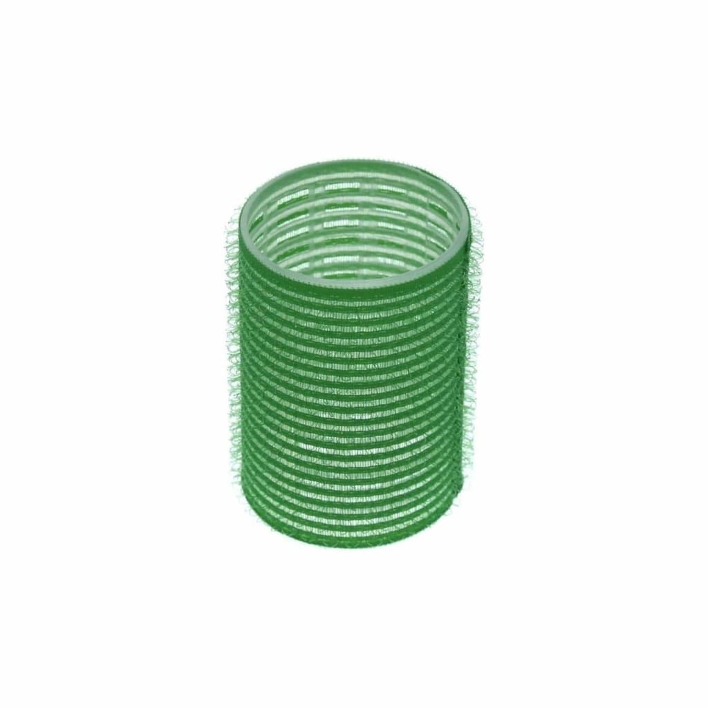 Beauty Pro 44mm Green Cling Hair Rollers - 12 Pack. Salon Quality Curls. Hook&Loop Curlers for Women's Hair Styling.