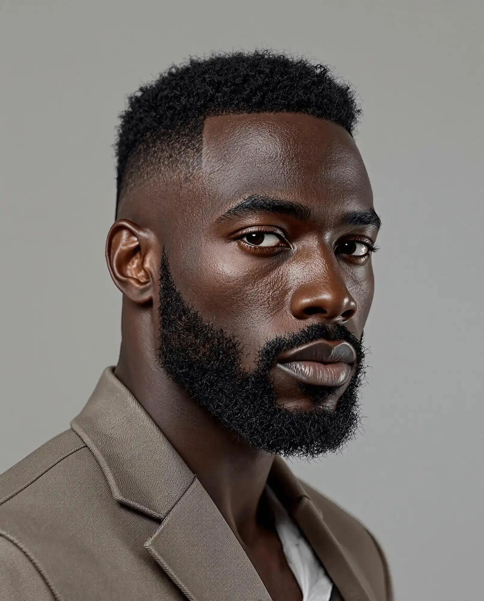 Handsome Black man with beard.