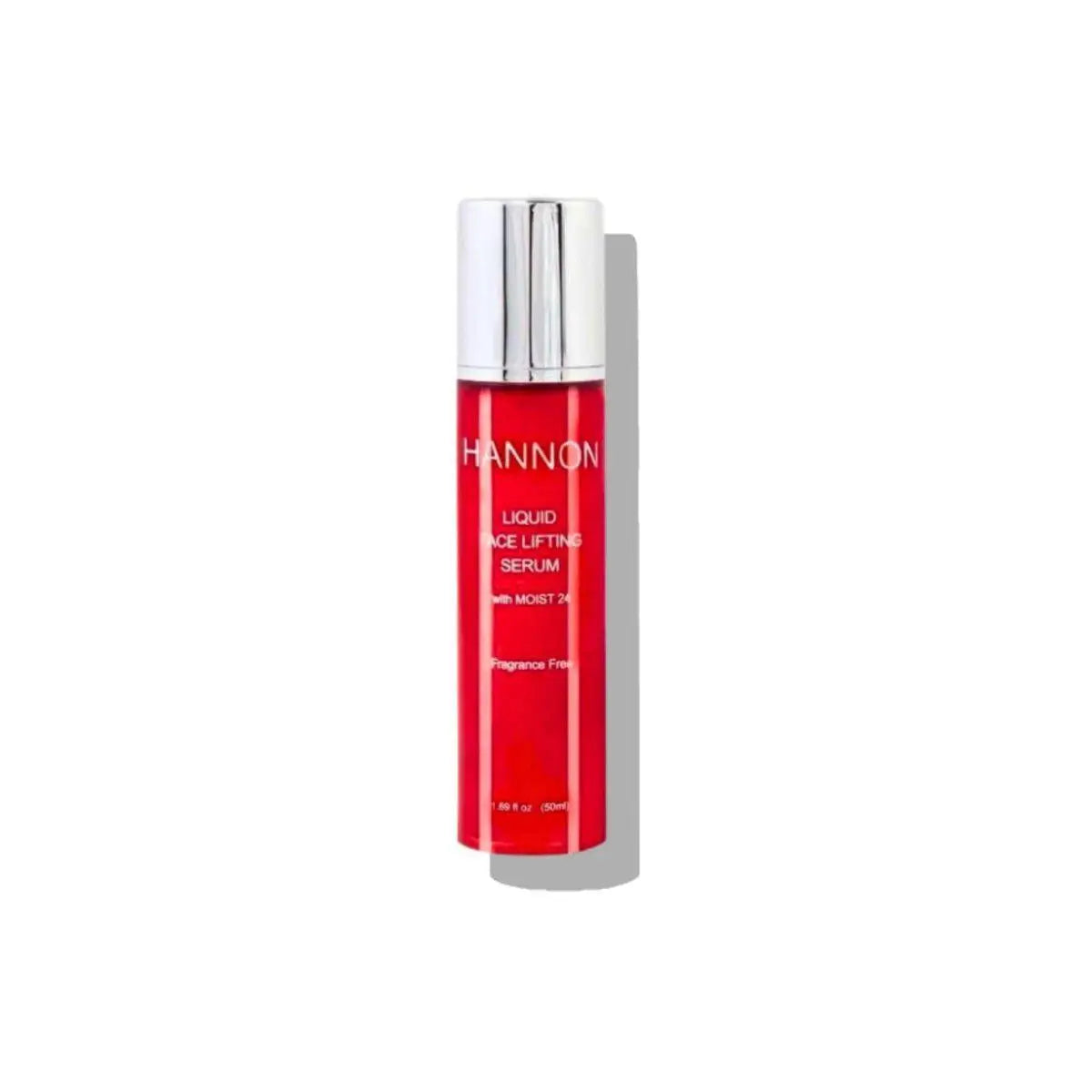 Red bottle of Hannon Liquid Face Lifting Serum 50ml enhancing youthful skin