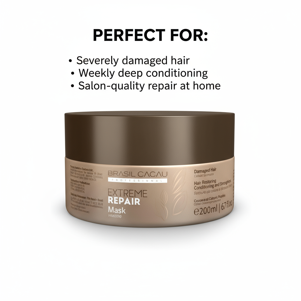 Brasil Cacau Extreme Repair Mask 200ml - Keratin Hair Mask