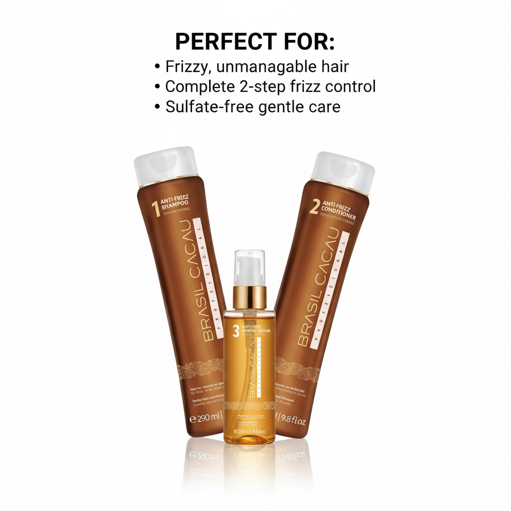 Brasil Cacau Anti-Frizz Duo Bundle - 2-Step Sulfate-Free Frizz Control System