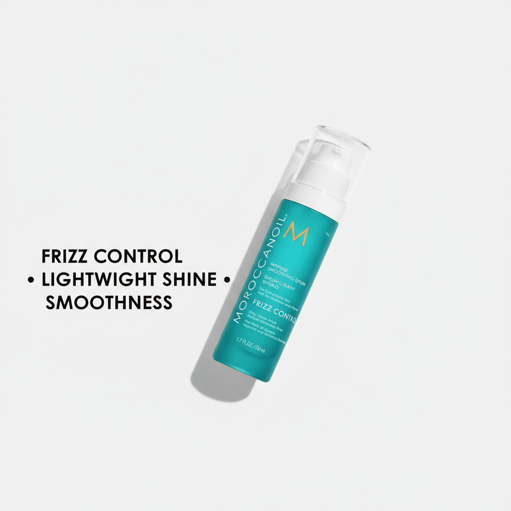 Moroccanoil Smoothing Serum - Angled with benefits