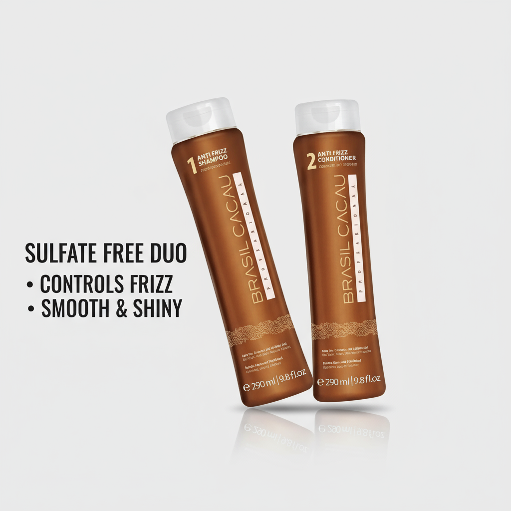 Brasil Cacau Anti-Frizz Duo Bundle - 2-Step Sulfate-Free Frizz Control System