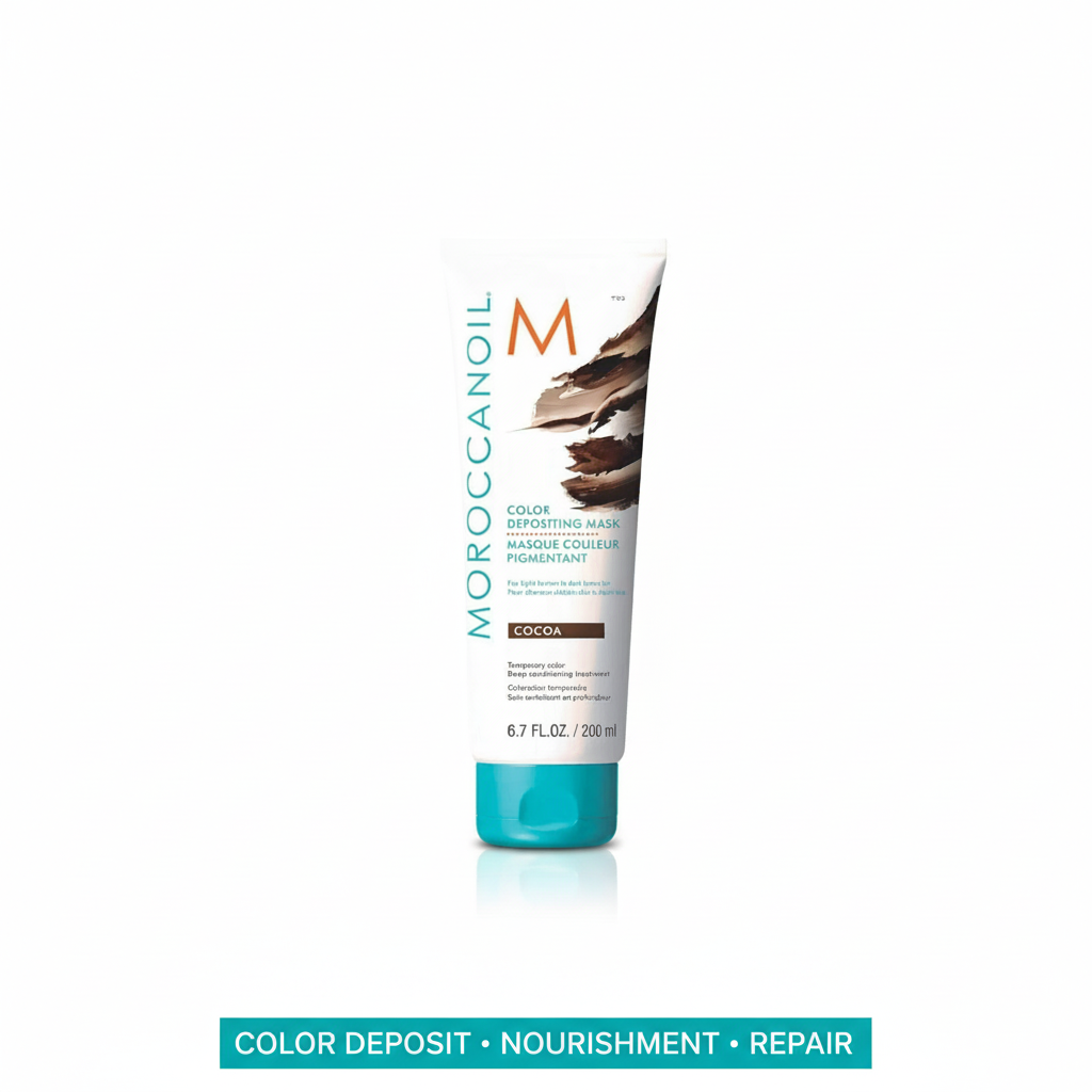 Moroccanoil Color Deposit Mask Cocoa - Drop shadow with benefits