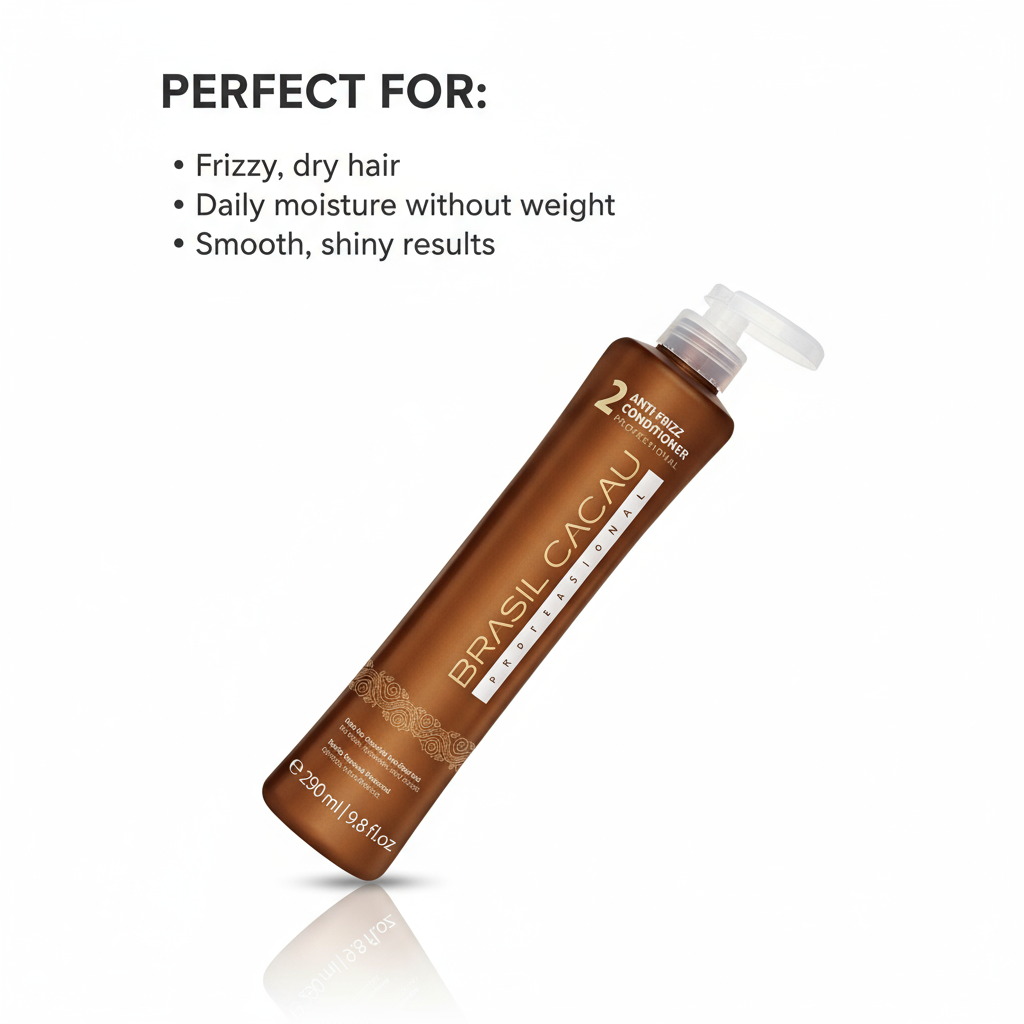Brasil Cacau Anti-Frizz Conditioner - Lightweight Moisturizing Conditioner 300ml