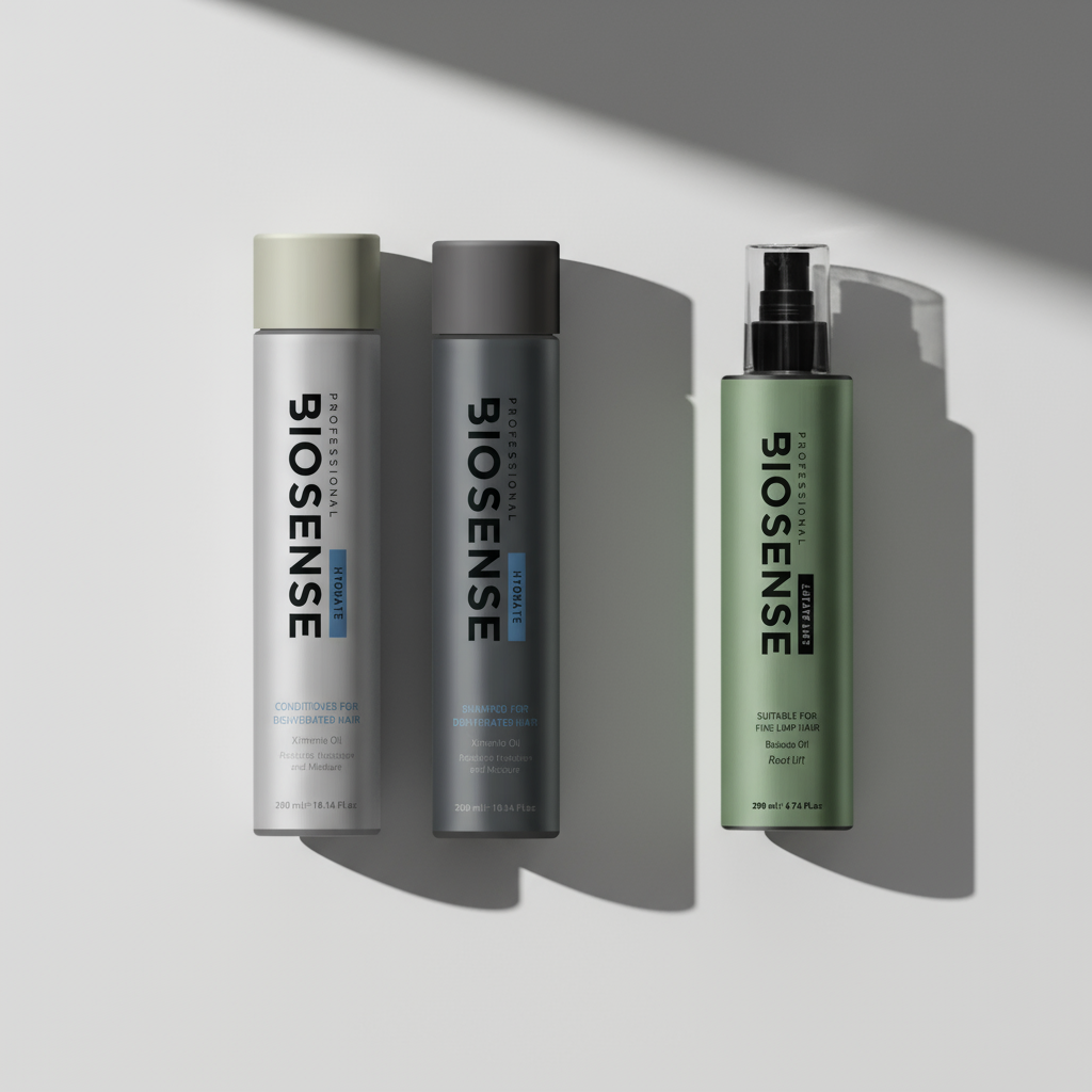 Biosense Shampoo & Conditioner Hydrate Bundle With Free Create Lift Spray