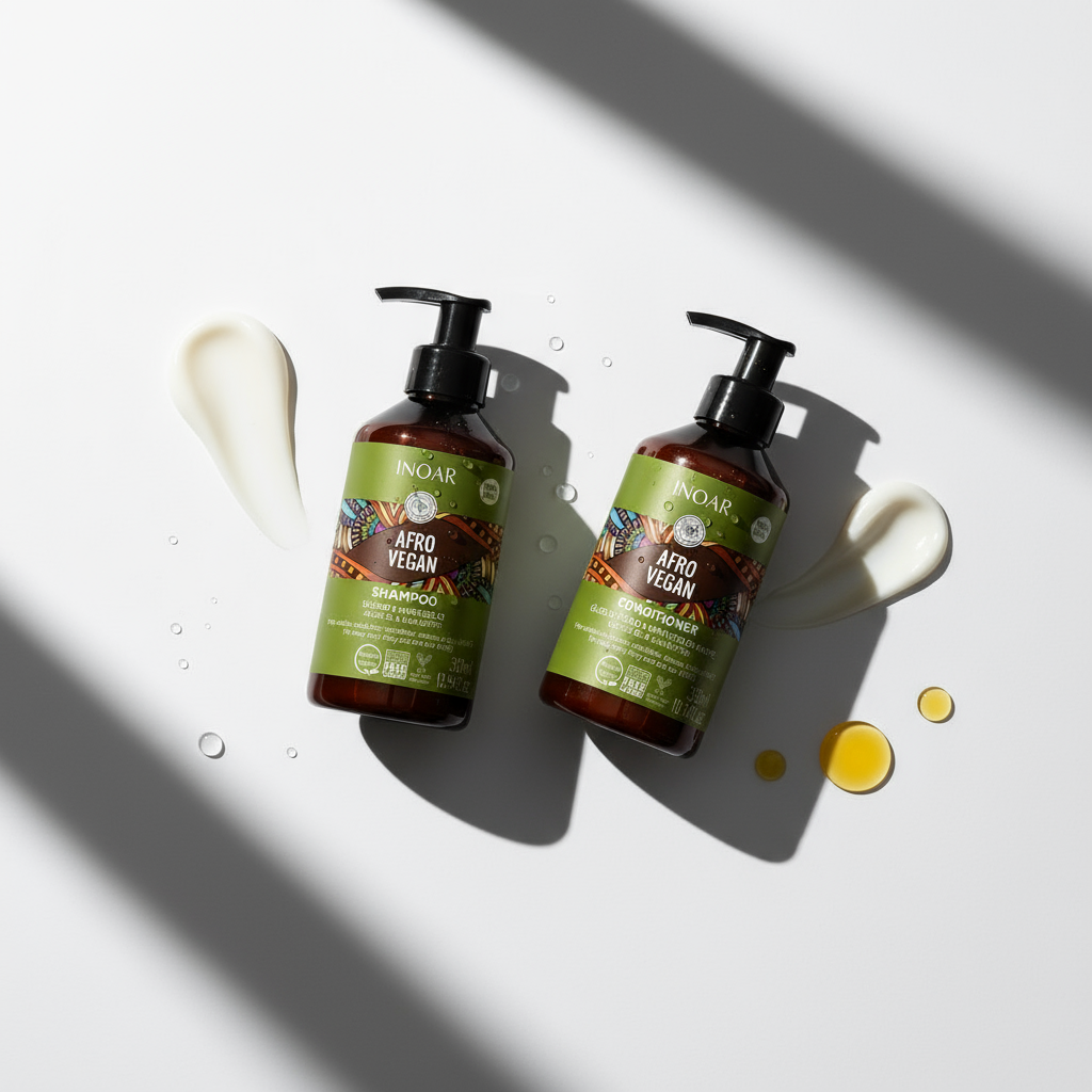 Inoar Afro Vegan Complete Wash & Care Bundle - 3-Step Curl System