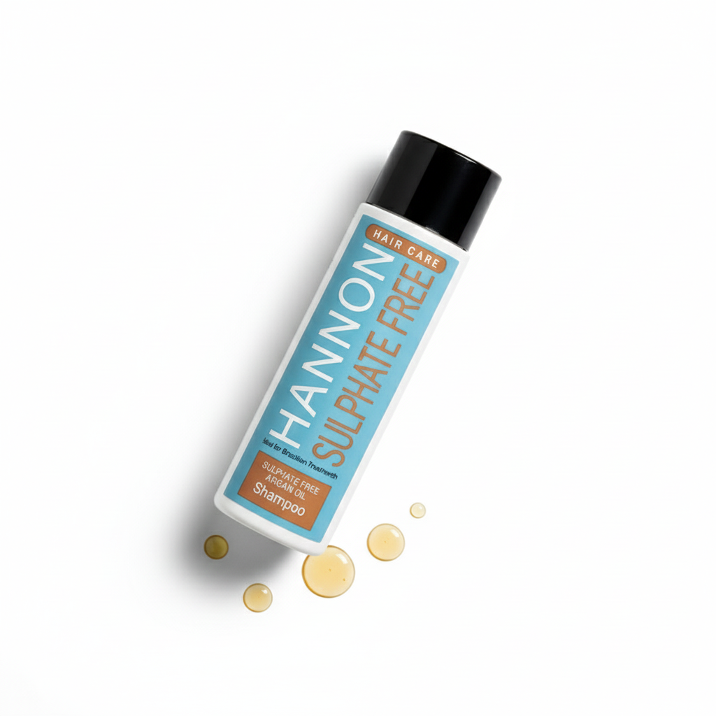 Hannon Argan Oil Sulphate Free Shampoo - Artistic with oil droplets