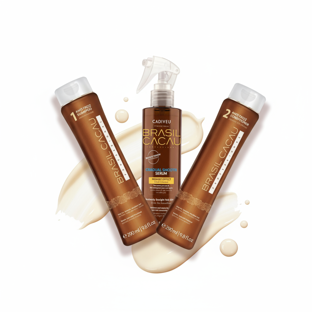 Brasil Cacau Gradual Smooth System Bundle - 3-Step Progressive Smoothing with Heat Protection