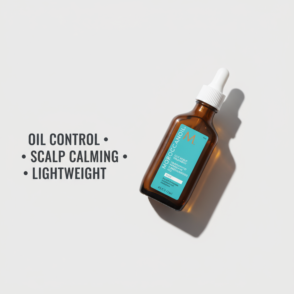 Moroccanoil Oily Scalp Treatment - Angled with benefits