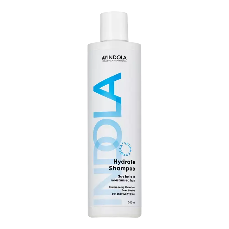 INDOLA Hydrate Shampoo - 300ml - Moisturizing Shampoo for Dry Hair, Vegan Formula, Professional Haircare, Exclusive Shampoo for Hair