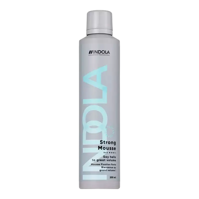 Indola Strong Hold Mousse: Professional Hair Volumizing Mousse, 200ml