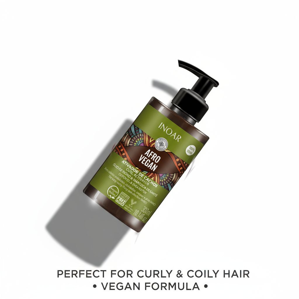 Inoar Afro Vegan sulfate-free curl cream South Africa for curly and coily hair with vegan formula