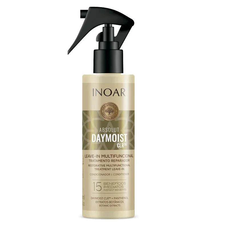 Inoar Daymoist Leave-In 200ml: Hair Treatment with 15 Benefits. Hydrates & Repairs.