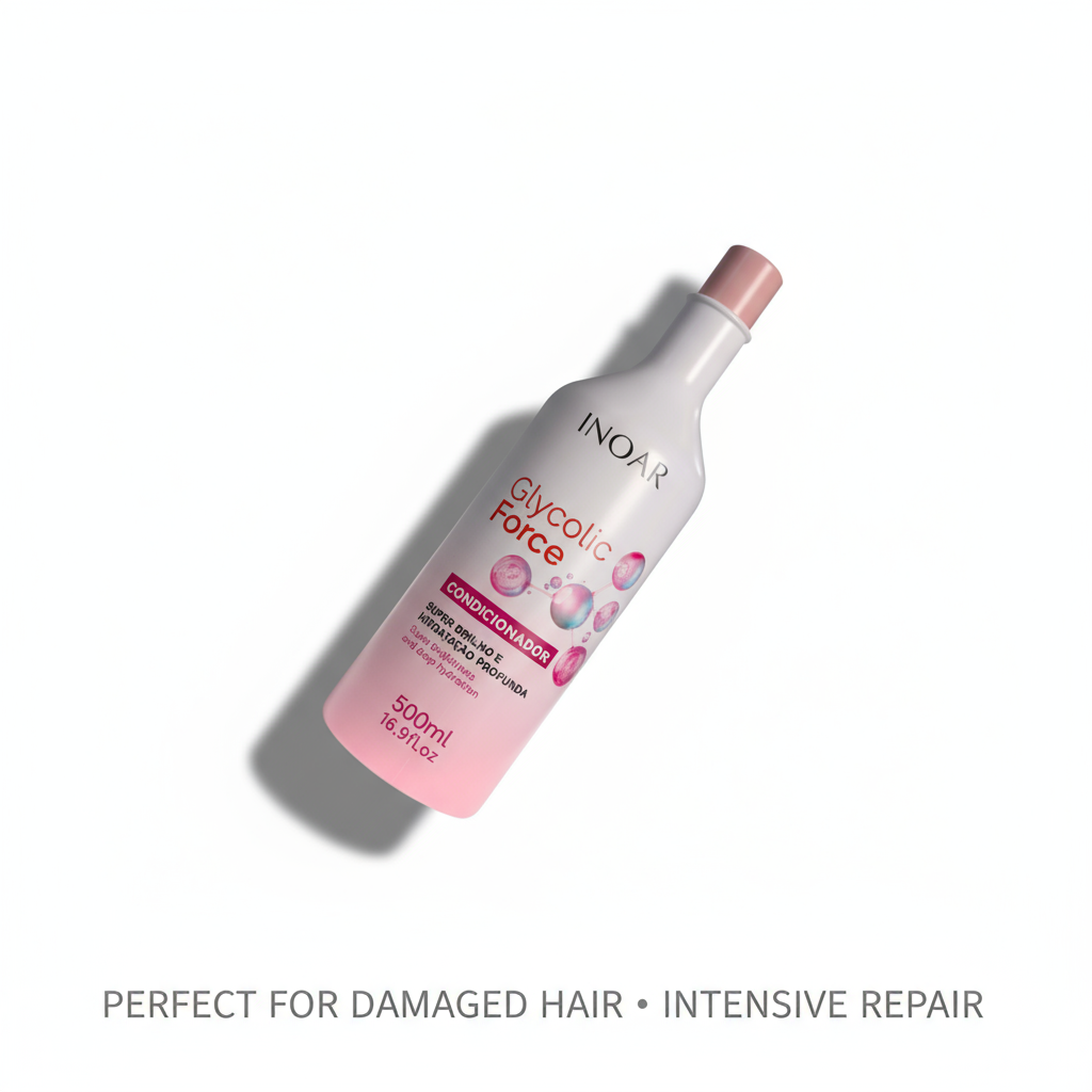INOAR Glycolic Force Conditioner 500ml bottle for damaged hair and intensive repair