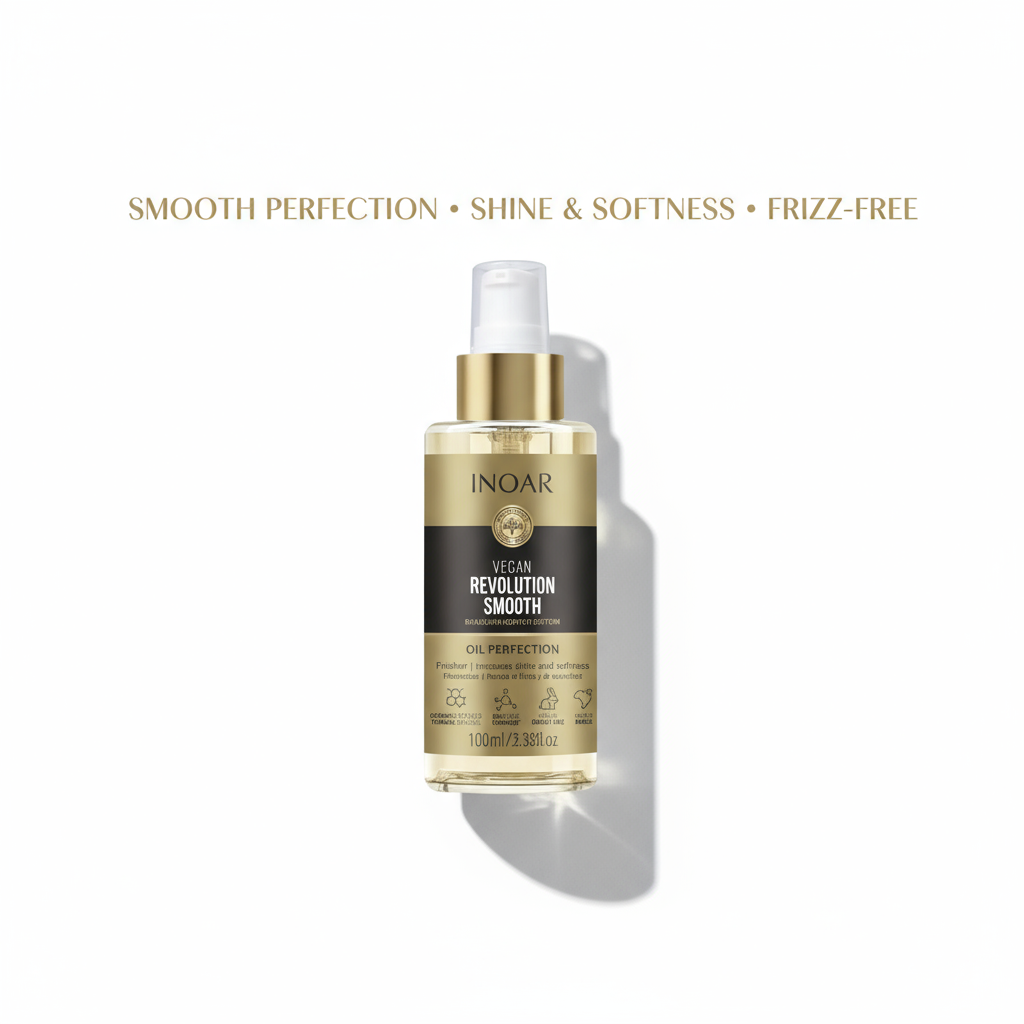 INOAR Revolution Smooth Perfection Oil styling aid for smoothness shine and frizz-free hair