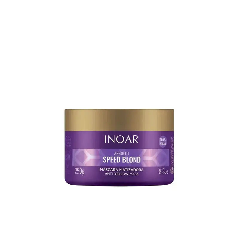 INOAR Speed Blond Purple Hair Mask 250g: Anti-Yellow Treatment for Blonde Hair